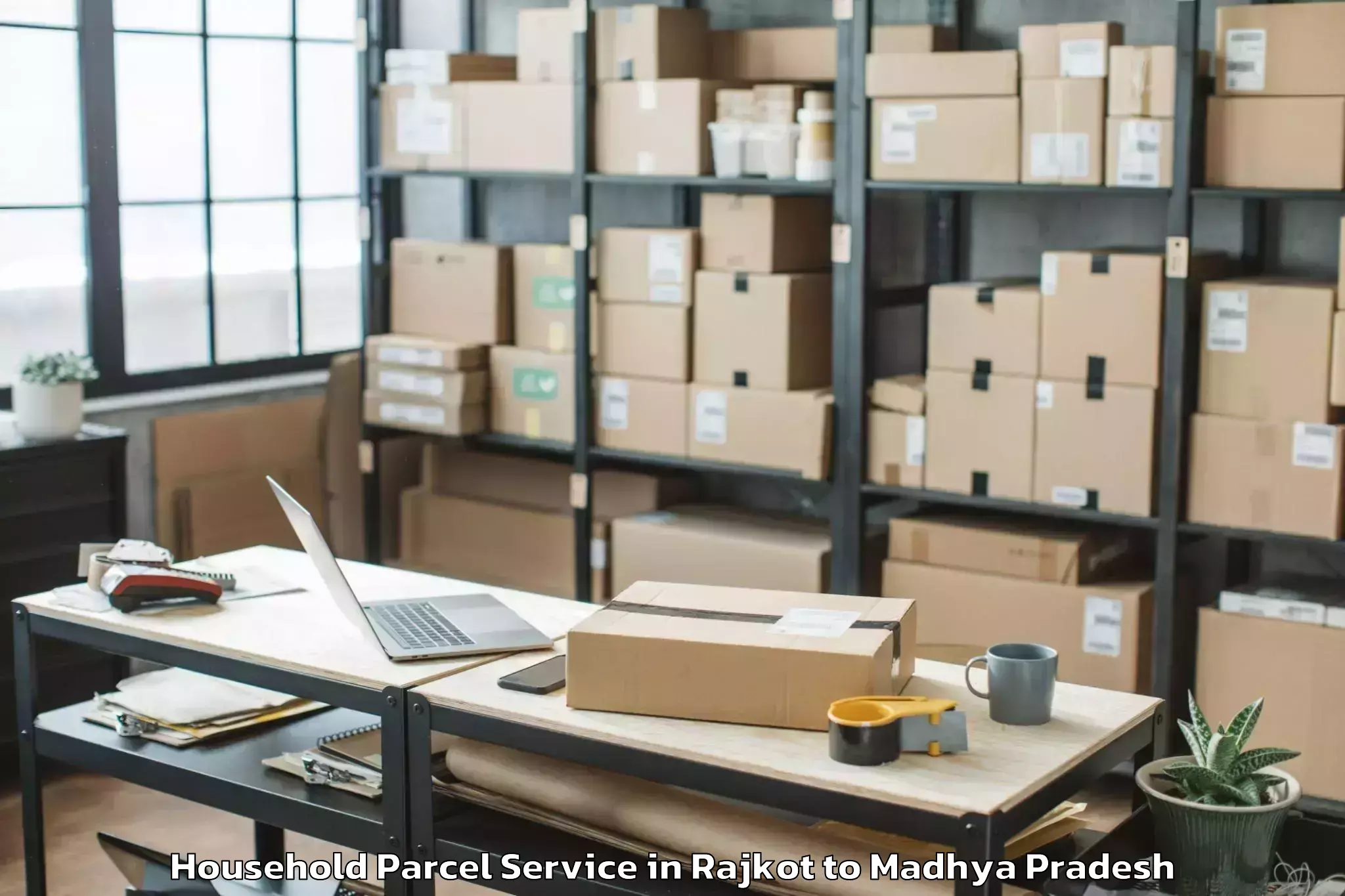 Book Rajkot to Narwar Household Parcel Online